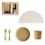 Coffret cadeau Repas Jaune Moutarde - Couverts - Assiette - Verre - Set de table - Vaisselle bébé et enfants - Mushie JAUNE 1 - vertbaudet enfant 