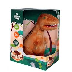 Jouet-Premier âge-Peluches-Peluche T-Rex à fonction - Gipsy Toys - Rexor - 38 cm - Marron