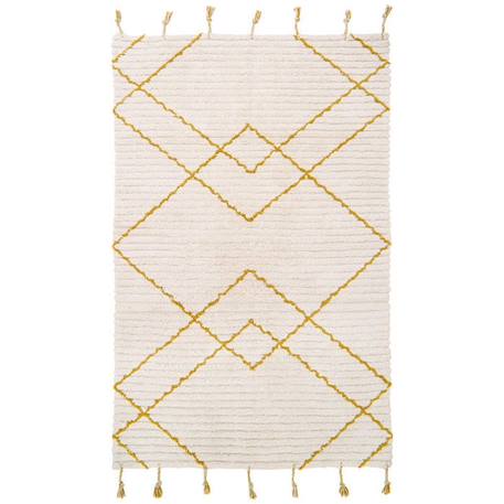 Tapis enfant Viktor tissé main coton naturel / lemon 100x150 - Nattiot BEIGE 1 - vertbaudet enfant 