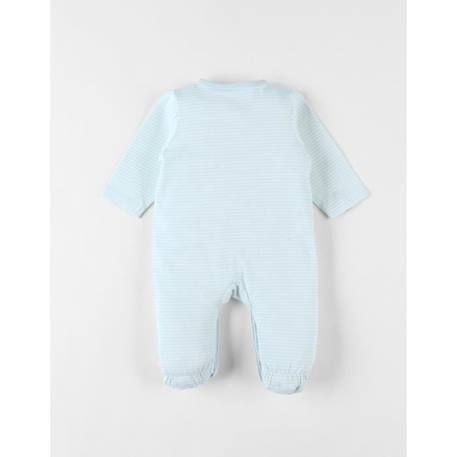 Pyjama rayé 1 pièce lions en jersey d'eau BLANC 2 - vertbaudet enfant 