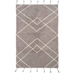 Linge de maison et décoration-Décoration-Tapis enfant Lässa tissé main coton stone grey 100x150 - Nattiot