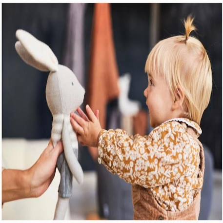 Peluche Bunny Joey Gris Jollein - Bébé et enfant GRIS 3 - vertbaudet enfant 