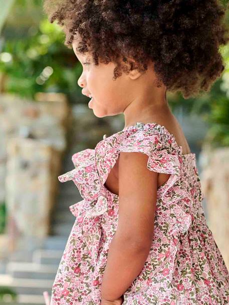 Robe à volants bébé carreaux rose+rose imprimé 9 - vertbaudet enfant 