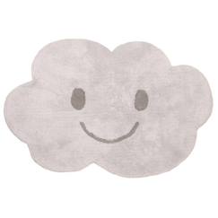 Linge de maison et décoration-Tapis Coton Nuage Gris Nimbus - 75 X 115 Cm - Nattiot