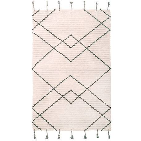 Tapis enfant Viktor tissé main coton naturel / chocolat 100x150 - Nattiot BEIGE 1 - vertbaudet enfant 