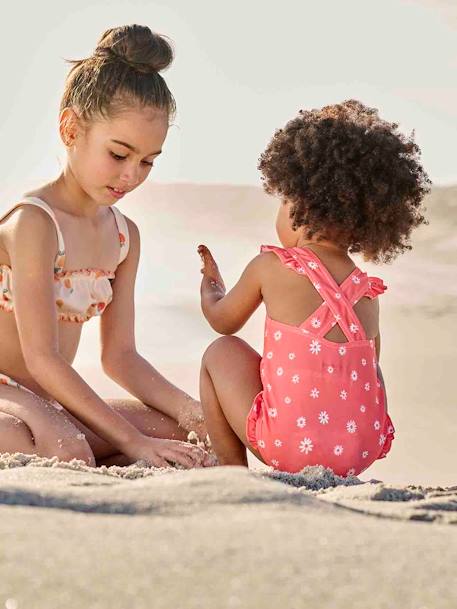 Maillot de bain 1 pièce bébé fille fleurs fuchsia 7 - vertbaudet enfant 