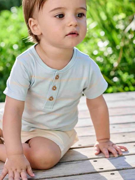 Ensemble T-shirt et short bébé bleu ciel 8 - vertbaudet enfant 