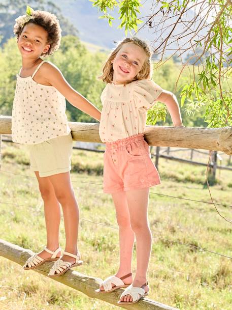 Short couleur fille facile à enfiler blush+jaune pastel+marine 1 - vertbaudet enfant 