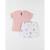 Ensemble t-shirt + short imprimé fleuri poudré/écru ROSE 2 - vertbaudet enfant 