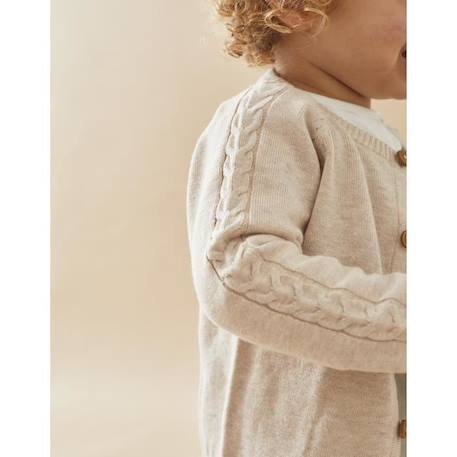 Cardigan en tricot BEIGE+JAUNE 2 - vertbaudet enfant 