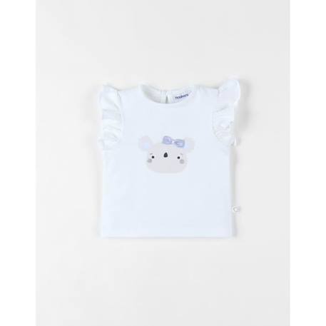 T-shirt koala à courtes manches BLANC 1 - vertbaudet enfant 