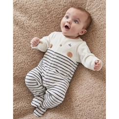 Bébé-Pyjama, surpyjama-Pyjama 1 pièce rayé en velours