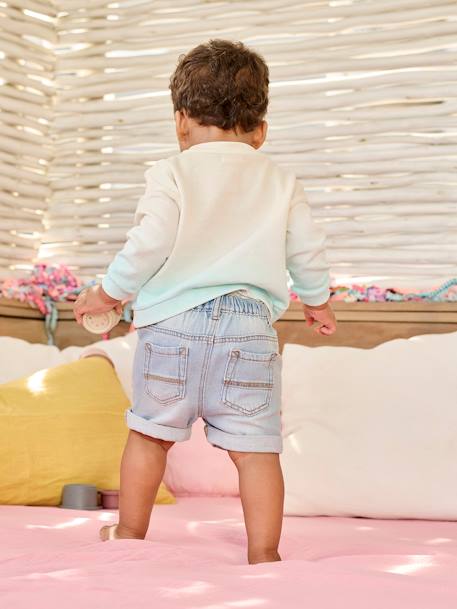 Short en denim bébé double stone 6 - vertbaudet enfant 