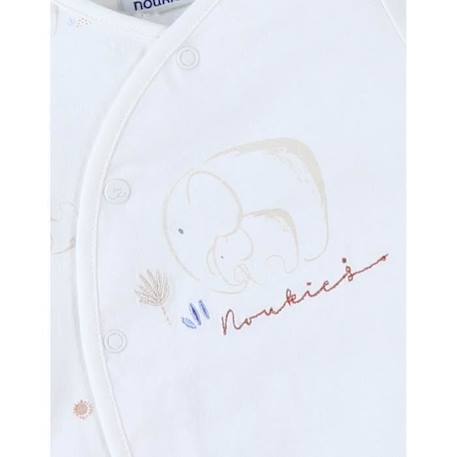 Combishort naissance éléphant en jersey BLANC 3 - vertbaudet enfant 