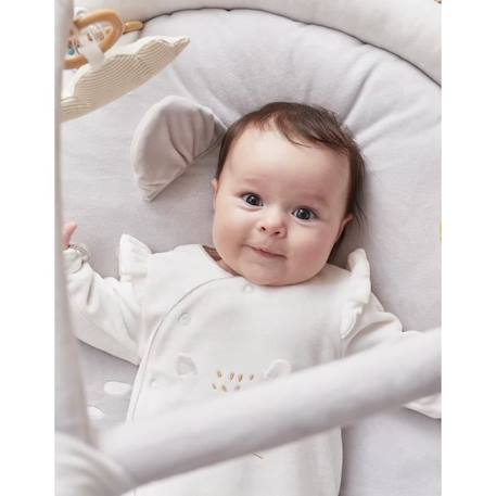 Pyjama 1 pièce en velours broderie Kendi BLANC 2 - vertbaudet enfant 