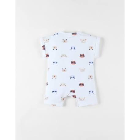 Combishort imprimé animalier en molleton BLANC 2 - vertbaudet enfant 