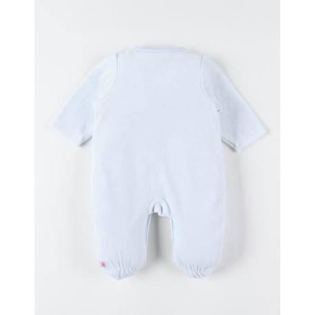 Pyjama 1 pièce en velours brodé rhino & éléphant BLEU 4 - vertbaudet enfant 