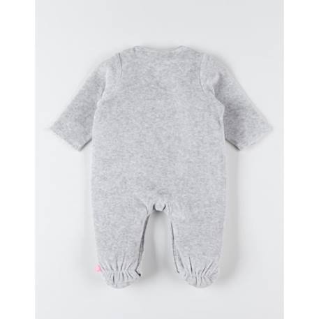 Pyjama dors-bien en velours BLEU+GRIS+ROSE 6 - vertbaudet enfant 