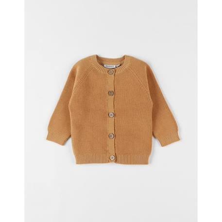 Bébé-Pull, gilet, sweat-Cardigan en tricot fin ocre