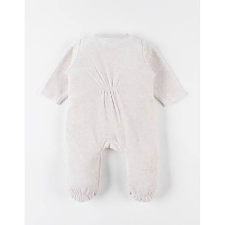 Pyjama 1 pièce lapin en velours BEIGE 4 - vertbaudet enfant 