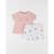 Ensemble t-shirt + short imprimé fleuri poudré/écru ROSE 1 - vertbaudet enfant 