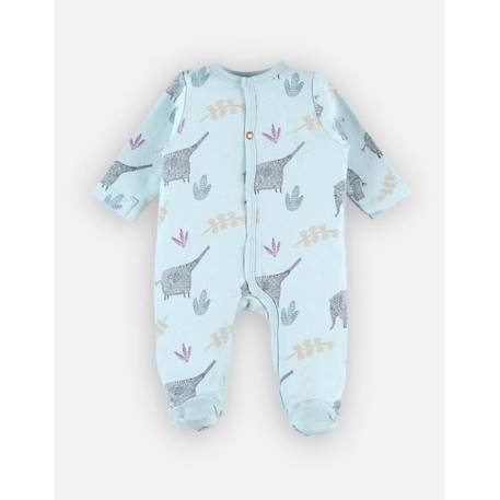 Pyjama 1 pièce imprimés éléphants VERT 1 - vertbaudet enfant 