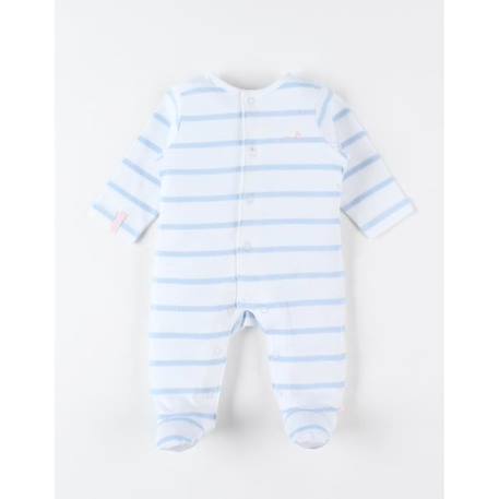 Pyjama 1 pièce rayé en jersey BLEU 2 - vertbaudet enfant 