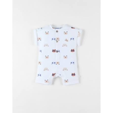 Combishort imprimé animalier en molleton BLANC 1 - vertbaudet enfant 