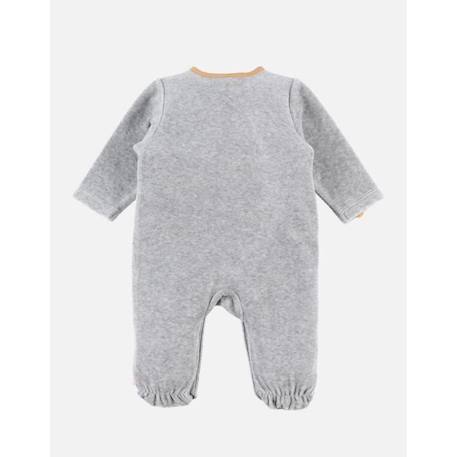 Pyjama 1-pièce en velours Broderie Babou GRIS 3 - vertbaudet enfant 
