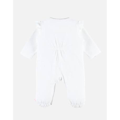 Pyjama 1 pièce en velours broderie Kendi BLANC 4 - vertbaudet enfant 