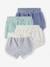 Lot de 4 shorts en éponge naissance bleu chambray 1 - vertbaudet enfant 