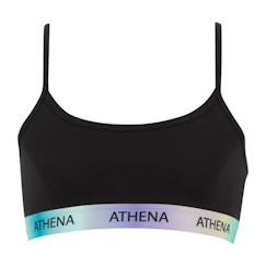 ATHENA Brassière à fines bretelles Girl Rainbow by   Fille Noir FILLE  - vertbaudet enfant