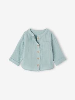 -Chemise col mao bébé en gaze de coton personnalisable