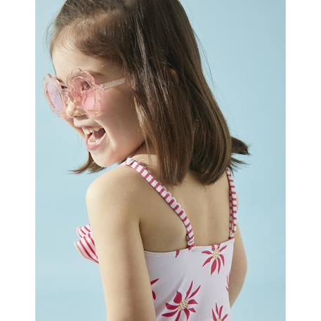 Maillot fleuri à volants, clai ROSE 3 - vertbaudet enfant 