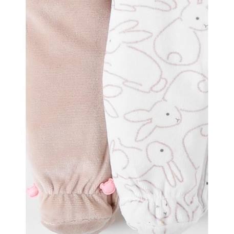 Set de 2 pyjamas dors-bien en velours BEIGE 3 - vertbaudet enfant 