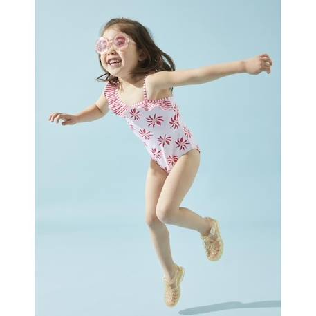 Maillot fleuri à volants, clai ROSE 1 - vertbaudet enfant 