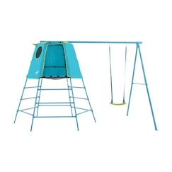 Aire de jeux métal Explorer TP Toys Tour - Bleu - Balançoires - Pour enfants de 18 mois à 12 ans  - vertbaudet enfant