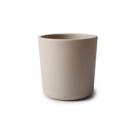 Lot de 2 gobelets 200 ml Vanille - Tasse d'apprentisage enfant - Mushie BEIGE 1 - vertbaudet enfant 