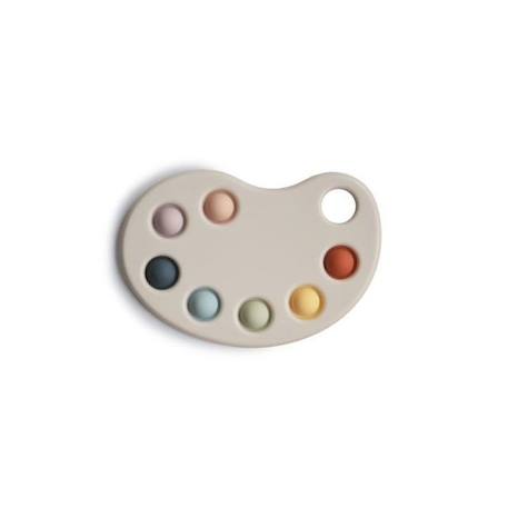 Jouet de dentition à pression palette de peinture Multicouleurs - Mushie BEIGE 1 - vertbaudet enfant 