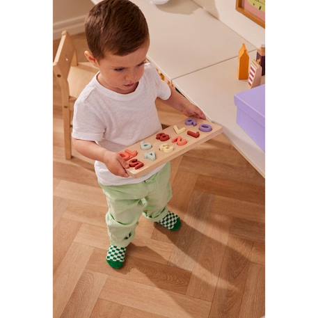 Puzzle Chiffres 0-10 en bois - Kids Concept BEIGE 2 - vertbaudet enfant 