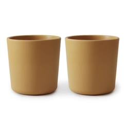 Lot de 2 verres bébé Jaune Moutarde - 200 ml - Tasse d'apprentissage enfant - Mushie  - vertbaudet enfant