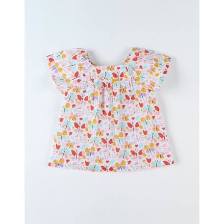 Blouse à manches courtes à imprimé papillons ROSE 3 - vertbaudet enfant 