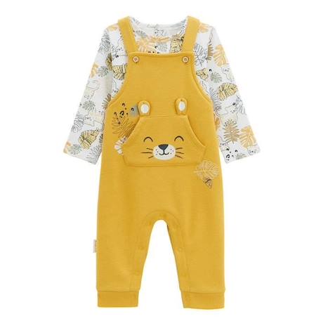 Ensemble salopette bébé en molleton et t-shirt Aslan  - vertbaudet enfant