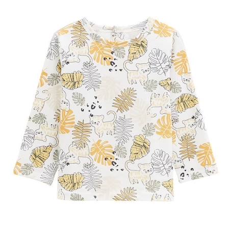 Ensemble salopette bébé en molleton et t-shirt Aslan JAUNE 4 - vertbaudet enfant 