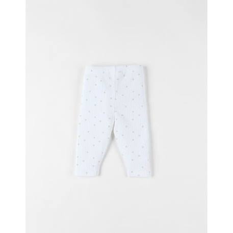 Legging en jersey côtelé imprimé fleuri BLANC 2 - vertbaudet enfant 