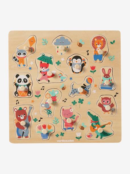 Puzzle boutons Les animaux joyeux en bois FSC® bois 5 - vertbaudet enfant 