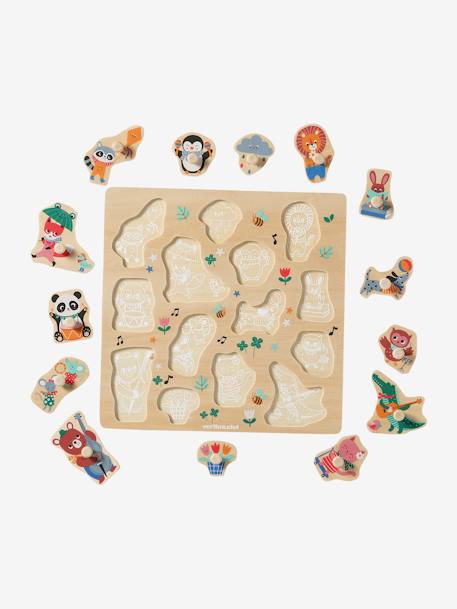 Puzzle boutons Les animaux joyeux en bois FSC® bois 4 - vertbaudet enfant 