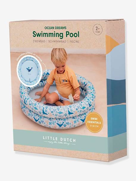 Piscine gonflable Ocean Dreams - LITTLE DUTCH bleu+rose+vert d'eau 2 - vertbaudet enfant 