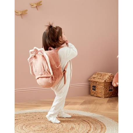 Sac à dos Ops en Veloudoux - rose ROSE 2 - vertbaudet enfant 