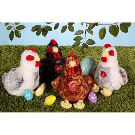 Gipsy Toys  - Poule Sonore Grise & Blanche - 22 cm GRIS 4 - vertbaudet enfant 